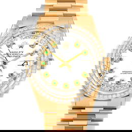 ROLEX DAY-DATE 36MM, CUSTOM WHITE EMERALD WITH STRING DIAMOND PRESIDENT CUSTOM CT DIAMOND