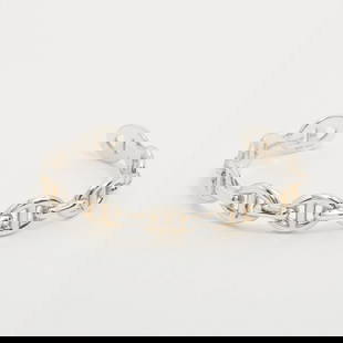 HERMÈS CHAÎNE D'ANCRE ENCHAINEE BANGLE: Hermès Chaîne d'Ancre Enchainee Bangle Brand: Hermès  Type: Bracelet  Material: 925  Color: Silver  Size: Bracelet length:16.5  Accessories: None Accessories Notice: When purchasing pre-owned g