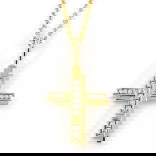 HARRY WINSTON NECKLACE CROSS CHARM DIAMOND: HARRY WINSTON Necklace Cross Charm Diamond Brand: HARRY WINSTON  Type: Necklace  Material: 750(18K) Yellow Gold  Color: None  Size: Chain Length : 16.02"(inches) / 40.7cm Pendant Top Size : W 0.55" ×