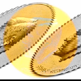 1963 MEXICO GOLD JOHN F. KENNEDY MEMORIAL MEDALLIC 50 PESO BU: 1963 Mexico Gold John F. Kennedy Memorial Medallic 50 Peso BU Brand: Not Specified  Brand/Mint: None  Grade : None  Coin: None  Year: 1963  Fineness: 0.9  Country/Region of Manufacture: Mexico