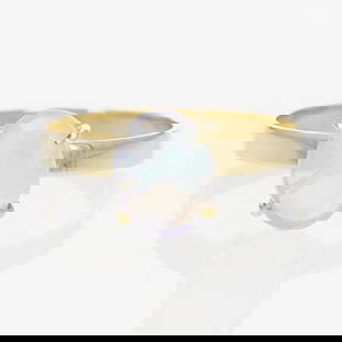 OVAL CABOCHON OPAL SOLITAIRE PRONG RING: Oval Cabochon Opal Solitaire Prong Ring Brand: Unbranded  Type: Ring  Material: Metal Yellow Gold  Color: Main Stone Color: Multicolor, Clarity Gemstone Clarity: Translucent  Size: 7 US  Accessories: