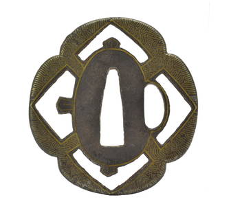 AUTHENTIC JAPANESE TSUBA (MGJ1128): Authentic Japanese Tsuba (MGJ1128) Description: Authentic Japanese Tsuba  Size: None  Accessories: None Accessories Notice: When purchasing pre-owned goods, please refer to the photos of the items to