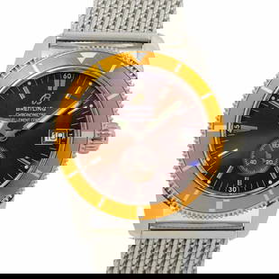 BREITLING SUPER OCEAN AUTOMATIC BROWN DIAL MENS WATCH: BREITLING Super Ocean Automatic Brown Dial Mens Watch Brand: BREITLING  Type: Wristwatch  Material: Stainless steel  Color: none  Size: Case Size Length 46mm(included lag) Width 38mm(not included crow