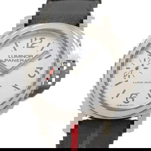 PANERAI LUMINOR LUNA ROSSA HAND WINDING MENS WATCH: PANERAI Luminor Luna Rossa Hand Winding Mens Watch Brand: PANERAI  Type: Wristwatch  Material: Stainless steel,Rubber  Color: none  Size: Case Size Length 54.5m(included lag) Width 44mm(not included c