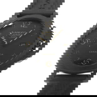 PANERAI LUMINOR AUTOMATIC BLACK DIAL MENS WATCH: PANERAI Luminor Automatic Black Dial Mens Watch Brand: PANERAI  Type: Wristwatch  Material: Ceramic,Titanium,Rubber  Color: none  Size: Case Size Length 55mm(included lag) Width 44mm(not included crow