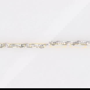 ROUND CUT DIAMOND TENNIS BRACELET: Round Cut Diamond Tennis Bracelet Brand: Unbranded  Type: Bracelet  Material: Metal Multi- Tone Gold  Color: Diamond Color Grade: I - K, Clarity Diamond Clarity Grade: Included (I1 - I3)  Size: Bracel