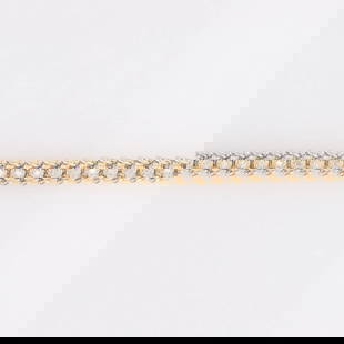 ROUND CUT DIAMOND TENNIS BRACELET: Round Cut Diamond Tennis Bracelet Brand: Unbranded  Type: Bracelet  Material: Metal Yellow Gold  Color: Diamond Color Grade: I - K, Clarity Diamond Clarity Grade: Included (I2 - I3)  Size: Bracelet Me