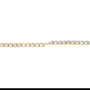 ROUND CUT DIAMOND TENNIS BRACELET: Round Cut Diamond Tennis Bracelet Brand: Unbranded  Type: Bracelet  Material: Metal Yellow Gold  Color: Diamond Color Grade: I - K, Clarity Diamond Clarity Grade: Included (I1 - I3)  Size: Bracelet Me
