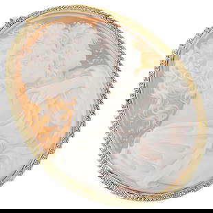 CAMEO BROOCH K18 YELLOW GOLD: cameo Brooch K18 yellow gold Brand: no brand  Type: Brooch  Material: K18 yellow gold  Color: Gold  Size: 74mm x 57mm  Accessories: None Accessories Notice: When purchasing pre-owned goods, ple