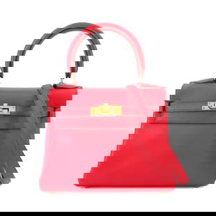 HERMES MINI KELLY 2WAY HAND SHOULDER BAG VEAU GULLIVER RED PURSE: HERMES Mini Kelly 2way Hand Shoulder Bag Veau Gulliver Red Purse Brand: HERMES  Type/Style : Hand Bag / Shoulder Bag  Material: Veau Gulliver  Color: Red  Size: W 7.48 inch, H 5.31 inch, D 3.94 inch
