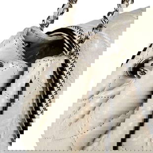 CHANEL SHOULDER BAG OFF WHITE/SILVER LEATHER: CHANEL Shoulder Bag Off White/Silver Leather Brand: CHANEL  Type/Style : Shoulder Bag  Material: Leather  Color: Off White  Size: W:9.1inx H:5.9inx D:5.1in Shoulder Length: 24.4in  Accessories: None