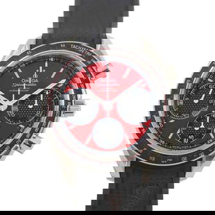 OMEGA SPEEDMASTER RACING RED DIAL MENS WATCH: OMEGA Speedmaster Racing Red Dial Mens Watch Brand: OMEGA  Type: Wristwatch  Material: Stainless steel,Rubber  Color: none  Size: Case Size Length 46mm(included lag) Width 40mm(not included crown) Dep