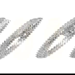 DIAMOND EARRINGS PIERCED 18K K18 WG: Diamond Earrings Pierced 18K K18 WG Brand: Unbranded  Type: Earrings  Material: 750 White Gold  Color: White Gold  Size: W 3 X H 15.35mm  Accessories: None Accessories Notice: When purchasing p
