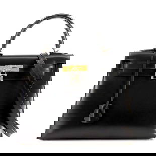 HERMES KELLY 28 2WAY HAND SHOULDER BAG BOX CALF LEATHER BLACK PURSE: HERMES Kelly 28 2way Hand Shoulder Bag Box Calf Leather Black Purse Brand: HERMES  Type/Style : Hand Bag / Shoulder Bag  Material: Box Calf  Color: Black  Size: W 11.42 inch, H 8.27 inch, D 4.53 inch