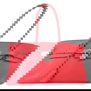 HERMES SHOULDER BIRKIN 42 HAND BAG TAURILLON CLEMENCE BOUGAINVILLIER: HERMES Shoulder Birkin 42 Hand Bag Taurillon Clemence Bougainvillier Brand: HERMES  Type/Style : Hand Bag  Material: Taurillon Clemence  Color: Bougainvillier  Size: W 16.54 inch, H 9.45 inch, D 6.89