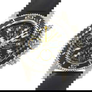 BREITLING SUPEROCEAN AUTOMATIC BLACK DIAL MENS WATCH: BREITLING Superocean Automatic Black Dial Mens Watch Brand: BREITLING  Type: Wristwatch  Material: Stainless steel,Rubber  Color: none  Size: Case Size Length 53mm(included lag) Width 44mm(not include