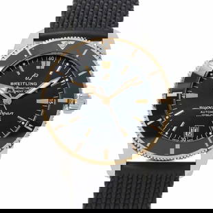 BREITLING SUPEROCEAN DATE AUTOMATIC BLACK DIAL MENS WATCH: BREITLING Superocean Date Automatic Black Dial Mens Watch Brand: BREITLING  Type: Wristwatch  Material: Stainless steel,Pink Gold,Rubber  Color: None  Size: Case Size Length 51mm(included lag) Width 4