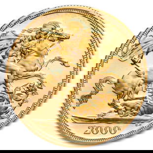 2000 GREAT BRITAIN GOLD DOUBLE SOVEREIGN ELIZABETH II PROOF: 2000 Great Britain Gold Double Sovereign Elizabeth II Proof Brand: Not Specified  Brand/Mint: None  Grade: None  Coin: None  Year: 2000  Fineness: 0.9167  Country/Region of Manufacture: England