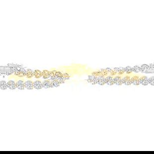10K YELLOW GOLD ROUND DIAMOND WOMEN'S SIDEWAYS HEART TENNIS BRACELET: 10K Yellow Gold Round Diamond Women's Sideways Heart Tennis Bracelet Brand: None  Type: Bracelet  Material: Metal Type:Yellow GoldMetal Purity:10k  Color: Main Stone Color:White  Size: Item Length:6.6