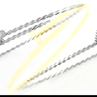 CARTIER BANGLE JUSTE UN CLOU SMALL DIAMOND: Cartier Bangle Juste un Clou Small Diamond Brand:  Type: Bangle  Material: 750(18K) Yellow Gold  Color: none  Size: Wrist Size : 7.08"(inches) / 18.0cm / #18(Engraved) Bangle Width : 0.09"-0.38"(inche