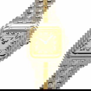 CARTIER PANTHERE TWO ROW SM QUARTZ CREAM DIAL YG LADIES WATCH: Cartier Panthere Two Row SM Quartz Cream Dial YG Ladies Watch Brand: Cartier  Type: Wristwatch  Material: Stainless steel,750 Yellow Gold  Color: None  Size: Case Size Length 30mm(included lag) Width
