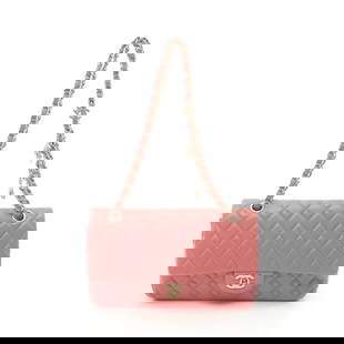 CHANEL MATELASSE SINGLE FLAP SHOULDER BAG: CHANEL Matelasse single flap Shoulder Bag Brand: CHANEL  Type: Shoulder Bag  Material: Lambskin (sheep leather)  Color: Pink  Size: H:16cm x W:25cm x D:6cm (H:6.3" x W:9.8" x D:2.4") Strap drop?23cm(9