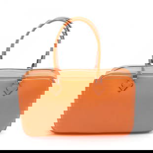 HERMES PLUM ELAN 28 HANDBAG EPSOM LEATHER ORANGE: HERMES Plum Elan 28 Handbag Epsom leather Orange Brand: HERMES  Type: Handbag  Material: leather  Color: Orange  Size: H:16cm x W:28cm x D:6.5cm (H:6.3" x W:11.0" x D:2.6") Handle?34cm(13.4")  Accesso