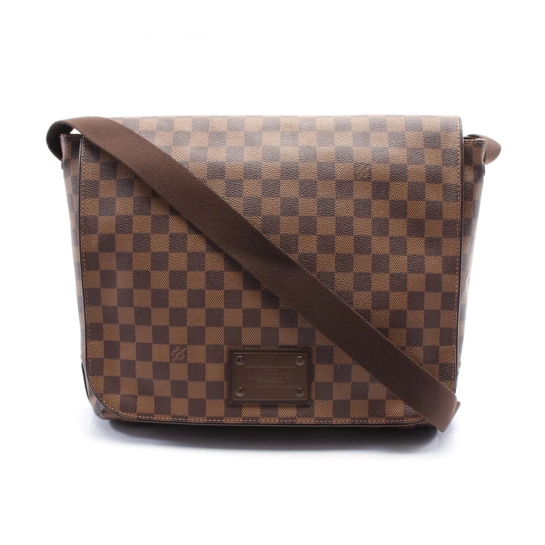 LOUIS VUITTON BROOKLYN MM CROSSBODY SHOULDER BAG: LOUIS VUITTON Brooklyn MM Crossbody Shoulder Bag Brand: LOUIS VUITTON Type: Shoulder Bag Material: PVC coated canvas Color: Brown Size: H:28cm x W:30cm x D:9cm (H:11.0" x W:11.8" x D:3.5") Shoulder?90