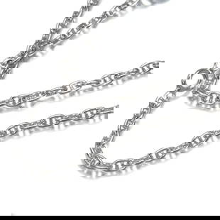 HERMES CHAIN NECKLACE CHAINE D'ANCRE 18K 750 WHITE GOLD: HERMES Chain Necklace Chaine d'ancre 18K 750 White Gold Brand: HERMES  Type: Necklace  Material: 18K / 750 / White Gold  Color: None  Size: Necklace length: 38 / 40cm Necklace width: 1.8mm Clasp width