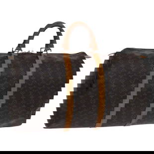 LOUIS VUITTON MONOGRAM KEEPALL 55 BOSTON BAG: LOUIS VUITTON Monogram Keepall 55 Boston Bag Brand: LOUIS VUITTON  Type: Boston Bag  Material: Monogram Canvas  Color: Monogram  Size: W21.7 x H10.6 x D9.8inch(Approx)  Accessories: None Access