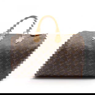 LOUIS VUITTON SPEEDY 40 HANDBAG: LOUIS VUITTON Speedy 40 Handbag Brand: LOUIS VUITTON  Type: Handbag  Material: PVC coated canvas  Color: Brown  Size: H:25cm x W:40cm x D:19cm (H:9.8" x W:15.7" x D:7.5") Handle?28cm(11.0")  Accessori