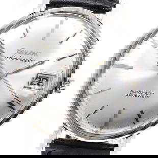 BULOVA Vintage date Silver Dial Automatic Men's Watch: BULOVA Vintage date Silver Dial Automatic Men's Watch Brand: BULOVA  Type: Wristwatch  Material: Band Material leather, Case Material Stainless Steel  Color: Dial Color Silver, Case Color Silver, Band