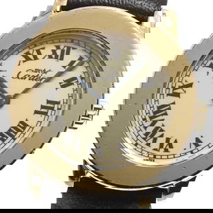 CARTIER Must Rondo beige Dial Quartz Ladies Watch: CARTIER Must Rondo beige Dial Quartz Ladies Watch Brand: CARTIER  Type: Wristwatch  Material: Band Material leather, Case Material SV925/Gold Plated  Color: Dial Color beige, Case Color gold, Band Col