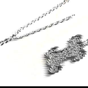 CELINE BRASS CRYSTAL TRIOMPHE RHINESTONE NECKLACE: CELINE Brass Crystal Triomphe Rhinestone Necklace Brand: Celine  Type: Necklace  Material: Brass  Color: None  Size: Neck Circumference 38 cm - 42 cm / 14.96'' - 16.53'' Pendant Size 13mm x 11.2mm / 0