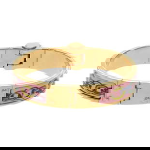 HERMES CHARNIER PM BANGLE METAL PINK GOLD BRACELET: Hermes Charnier PM Bangle Metal Pink Gold Bracelet Brand: Hermes  Type: Bangle  Material: Metal  Color: Gold, Pink  Size: Length 16cm / 6.29''  Accessories: None Accessories Notice: When purcha