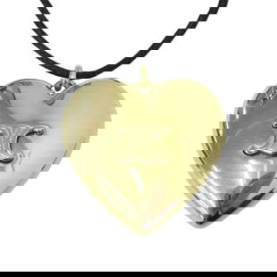 CELINE COOL TRIOMPHE HEART PENDANT NECKLACE: CELINE Cool Triomphe Heart Pendant Necklace Brand: Celine  Type: Pendant necklace  Material: None  Color: Gold  Size: Neck Circumference 40 cm / 15.74'' Pendant Size 30mm x 30mm / 1.18'' x 1.18''  Acc