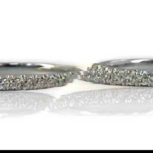 BONY LEVI 18KT WHITE GOLD DIAMOND HALF-ETERNITY WEDDING BAND RING: Bony Levi 18kt White Gold Diamond Half-Eternity Wedding Band Ring Brand: Bony Levi  Type: Ring  Material: Metal  Color: White  Size: 7 US  Accessories: None Accessories Notice: When purchasing