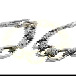 JAI BY JOHN HARDY FORGET-ME-NOT LARGE-LINK BRACELET: JAI by John Hardy Forget-Me-Not Large-Link Bracelet Brand: JAi Type: Bracelet Material: Metal Color: Silver Size: Length - 8" Width - 15mm Accessories: None Accessories Notice: When purcha