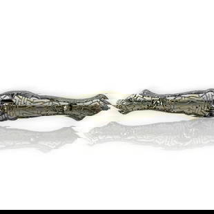 ART DECO BAR PIN BROOCH DIAMOND ACCENT PLATINUM TOP: Art Deco Bar Pin Brooch Diamond Accent Platinum Top Brand: Unbranded  Type: Brooch  Material: Metal  Color: White  Size: Length - 2.53" Width - 0.40  Accessories: None Accessories Notice: When