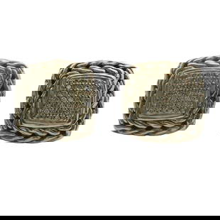 JOHN HARDY /18KT GOLD DIAMOND CLASSIC SQUARE CHAIN EARRINGS: John Hardy /18kt Gold Diamond Classic Square Chain Earrings Brand: John Hardy Type: Earrings Material: Metal Color: Yellow Size: Length x Width - 0.70" x 0.70" Accessories: None Accessorie