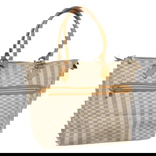 LOUIS VUITTON DAMIER AZUR SALEYA GM TOTE BAG: LOUIS VUITTON Damier Azur Saleya GM Tote Bag Brand: LOUIS VUITTON  Type: Tote Bag  Material: Damier Azur Canvas  Color: Damier Azur  Size: W18.1 x H13.0 x D9.4inch(Approx)  Accessories: None Ac