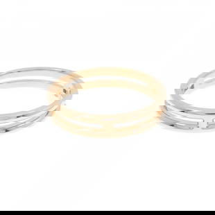 HERMES ARIANE RING: HERMES Ariane Ring Brand: HERMES  Type: Ring  Material: 750 Pink Gold  Color: None  Size: 5 US  Accessories: None Accessories Notice: When purchasing pre-owned goods, please refer to the photos
