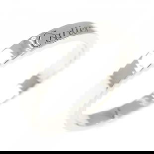 CARTIER ENGRAVED DE RING: Cartier Engraved de Ring Brand: Cartier  Type: Ring  Material: Platinum 950  Color: None  Size: 7.5-8 US  Accessories: None Accessories Notice: When purchasing pre-owned goods, please refer to