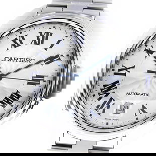 CARTIER SILVER DIAL AUTOMATIC MEN'S WATCH: CARTIER Silver Dial Automatic Men's Watch Brand: CARTIER  Type: Wristwatch  Material: Band Material Stainless Steel, Case Material Stainless Steel  Color: Dial Color Silver, Case Color Silver, Band Co