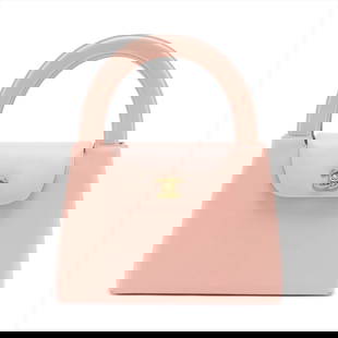 CHANEL COCO MARK LAMBSKIN HAND BAG PINK GOLD METAL: Chanel Coco Mark Lambskin Hand bag Pink Gold Metal Brand: Chanel  Type: Hand bag  Material: Lambskin  Color: Pink  Size: Height:6.5inch Length:9.3inch Depth:3.0inch Handle height:3.7inch  Accessories: