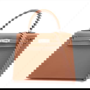 HERMÈS KELLY 25 VEAU EPSOM GOLD SILVER METAL FITTINGS: Hermès Kelly 25 Veau Epsom Gold Silver Metal Fittings Brand: Hermès  Type: Hand bag  Material: Veau Epsom  Color: Gold  Size: Height:7.1inch Length:9.8inch Depth:3.7inch Handle height:3.3inch  Acces