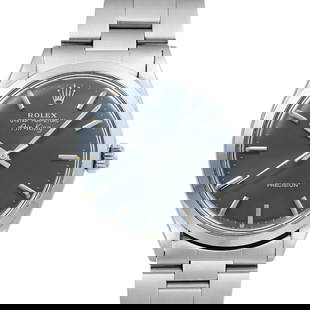 ROLEX AIR KING MEN'S WATCH: ROLEX Air King Men's Watch Brand: ROLEX  Type: wristwatch  Material: stainless steel  Color: blue  Size: Height 34mm x Width 34mm  Accessories: None Accessories Notice: When purchasing pre-owne