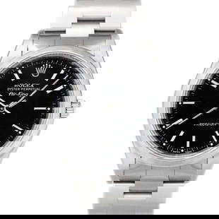 ROLEX AIR KING UNISEX WATCH: ROLEX Air King Unisex Watch Brand: ROLEX  Type: wristwatch  Material: Case: SS (stainless steel)  Color: Black  Size: Case: Approx. 34.0 mm (excluding crown) Wrist size: Max. 18.0 cm  Accessories: Non