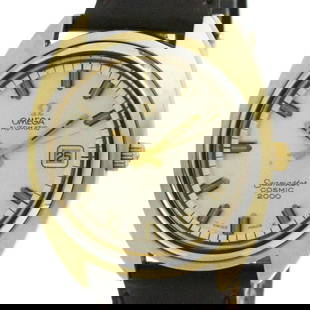 OMEGA SEAMASTER COSMIC MEN'S WATCH: OMEGA Seamaster Cosmic Men's Watch Brand: OMEGA  Type: wristwatch  Material: [Case Material]: Gold-Plated (GP)  Color: Silver  Size: [Case Width]: 33mm / 1.3"  Accessories: None Accessories Not