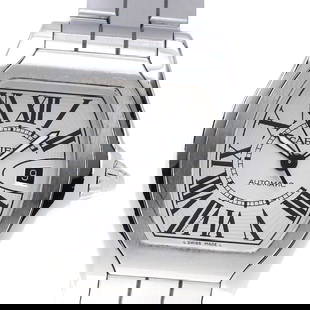 CARTIER SILVER DIAL AUTOMATIC MEN'S WATCH: CARTIER Silver Dial Automatic Men's Watch Brand: CARTIER  Type: Wristwatch  Material: Band Material Stainless Steel, Case Material Stainless Steel  Color: Dial Color Silver, Case Color Silver, Band Co